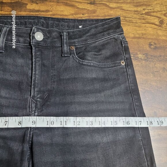 American Eagle Jeans Size 31x32 Stacked Skinny Next Level Flex Black Wash Denim - Picture 9 of 13